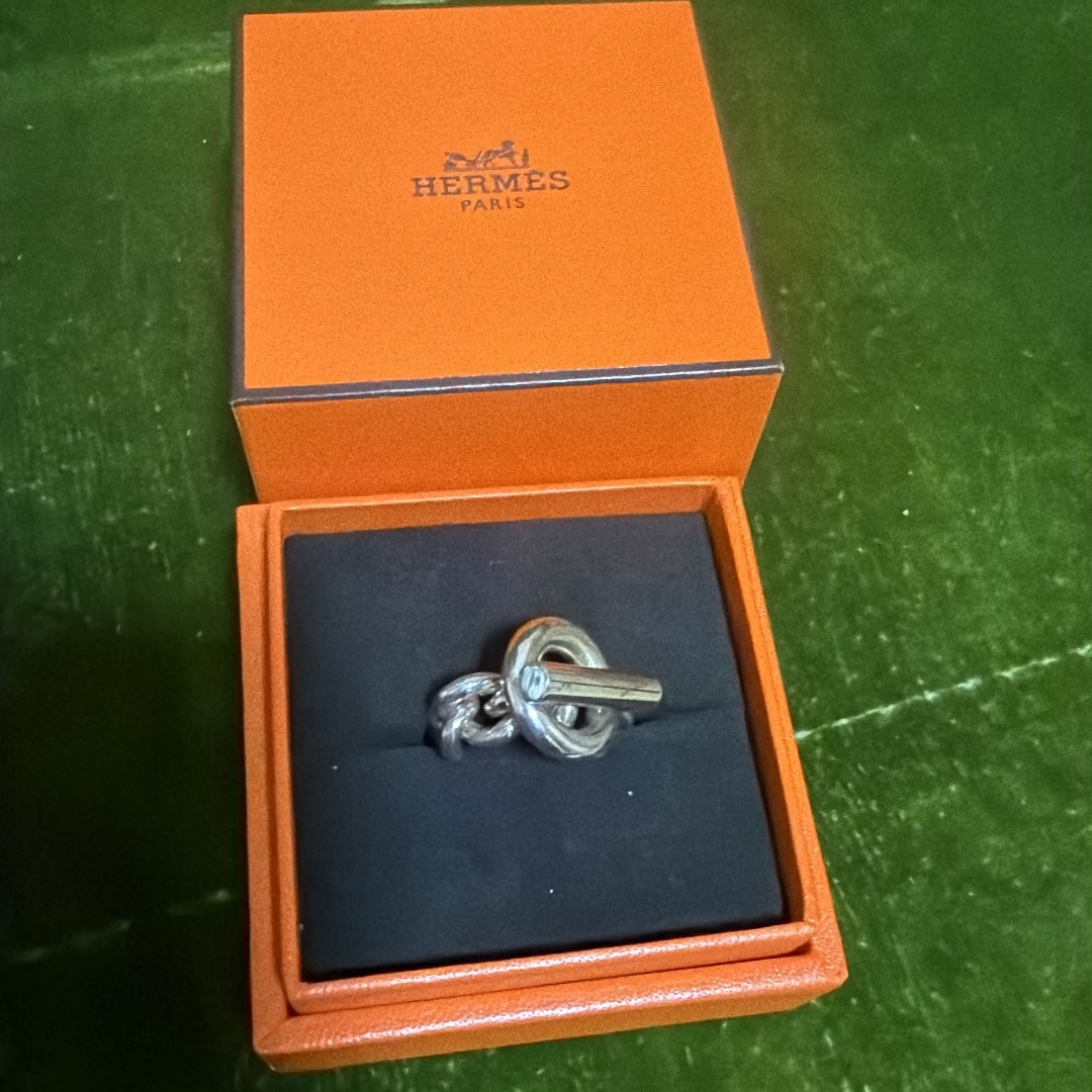 Hermes Croisette Ring GM Large Model "Silver"