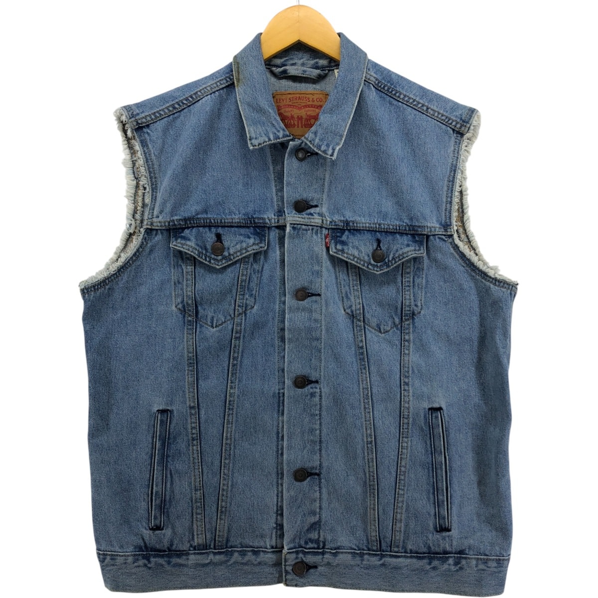 古着 リーバイス Levi's カットオフ デニムベスト メンズL相当/eaa571832