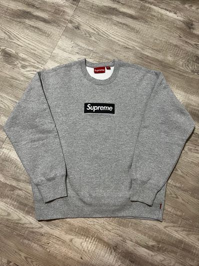 Supreme Box Logo Crewneck "Heather Grey" (22FW)