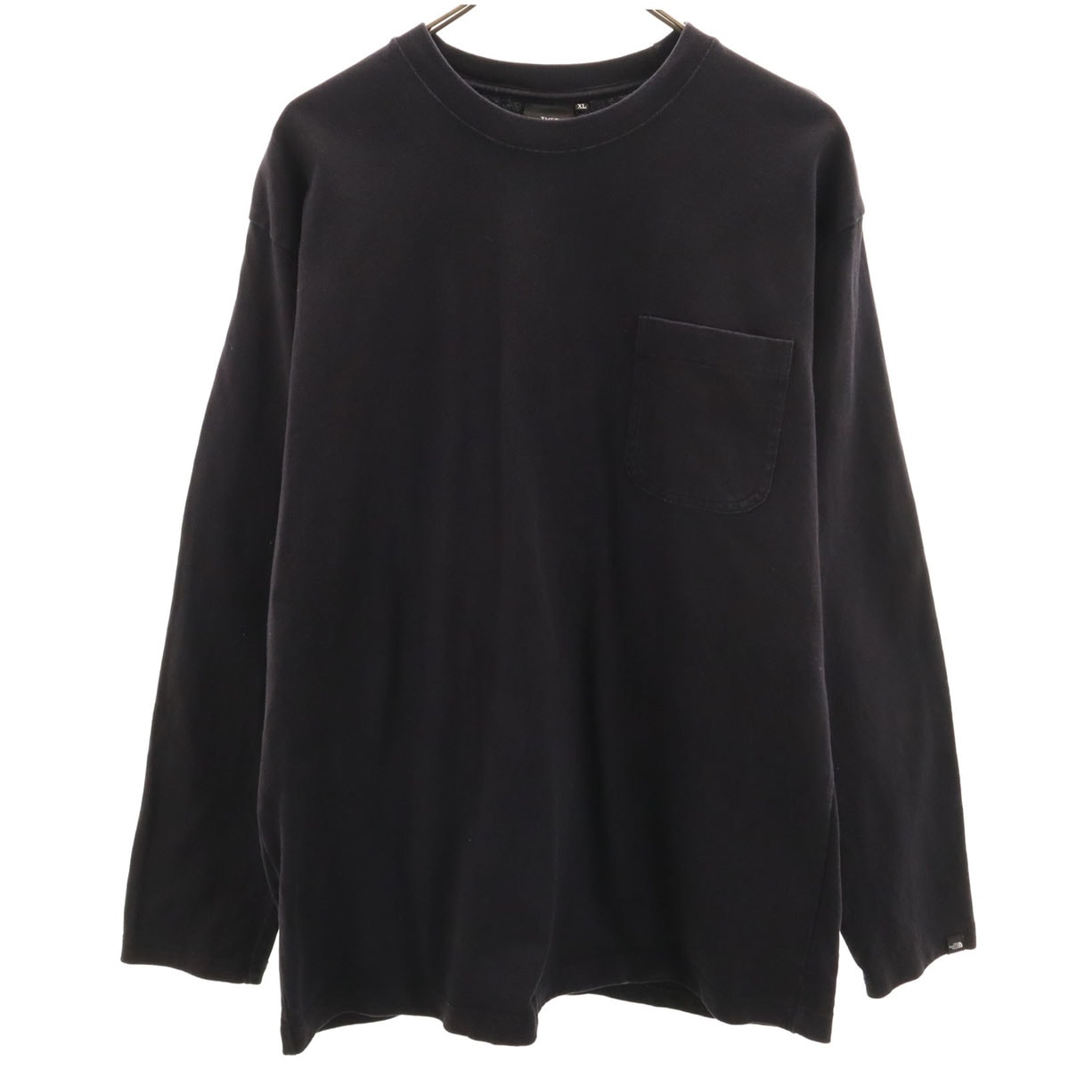 THE NORTH FACE ノースフェイス 長袖 ヘビーコットン Tシャツ XL ブラック NT32007 アウトドア 無地 ポケT