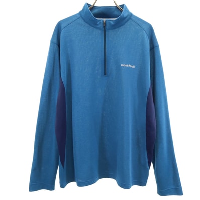 mont-bell モンベル 長袖 ウイックロン ZEO ハーフジップ ウェア XL ブルー系 アウトドア