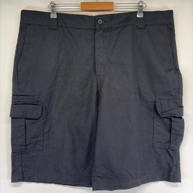 古着 ディッキーズ Dickies パンツ ワンポイントロゴ ワーク ハーフパンツ カーゴ ショートパンツ w44 ブラック メンズ