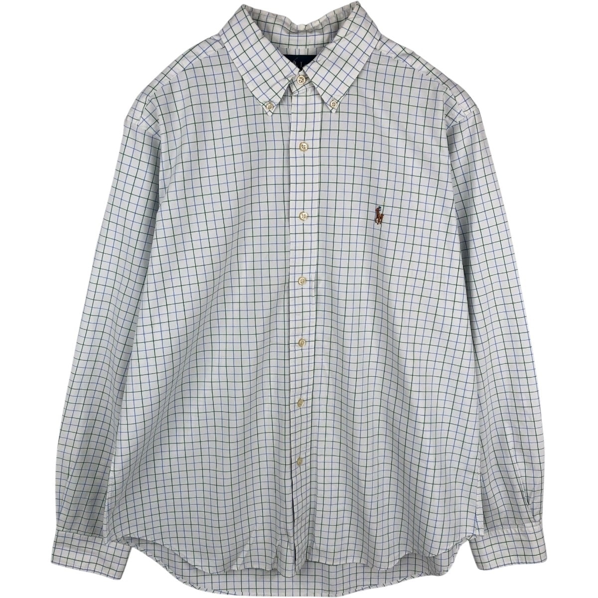 古着 ラルフローレン Ralph Lauren CLASSIC FIT 長袖 ボタンダウンチェックシャツ メンズL相当/eaa676517