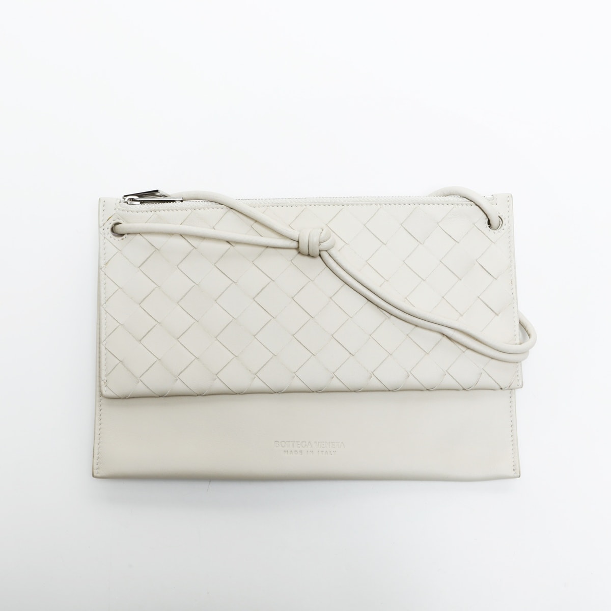 ボッテガヴェネタ BOTTEGAVENETA レザー イントレチャート ショルダーバッグ【中古】