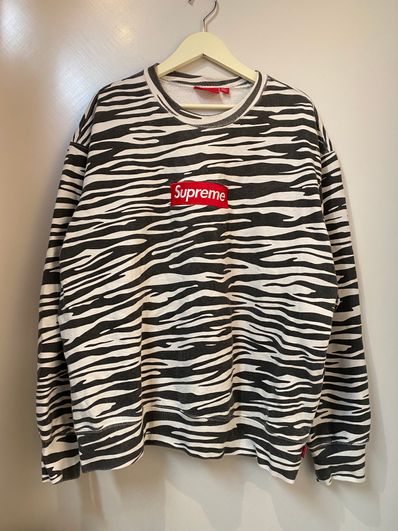 Supreme Box Logo Crewneck "Zebra" (22FW)