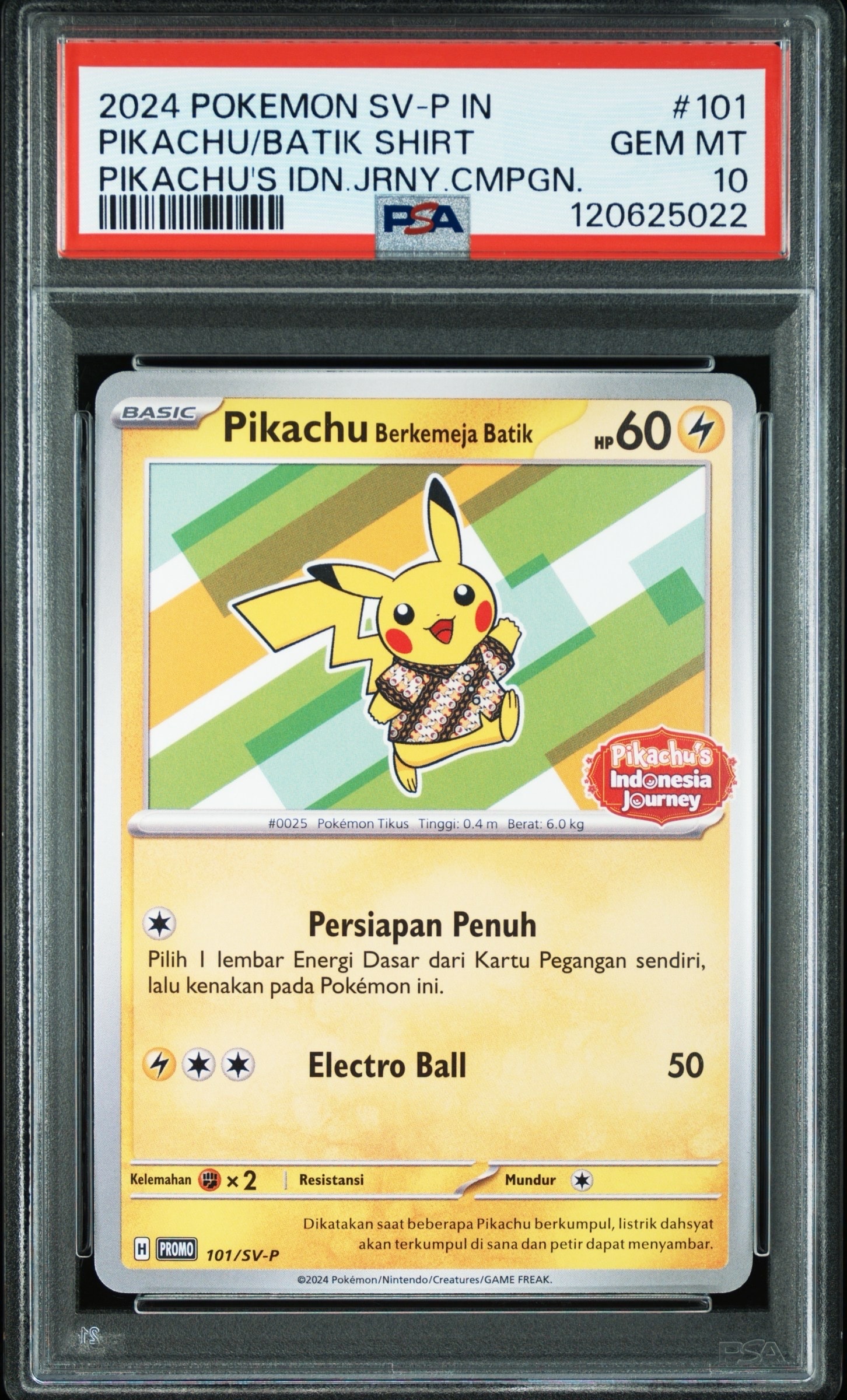 PSA10】バティックシャツを着たピカチュウ (ピカチュウ柄) P [SV-P 101