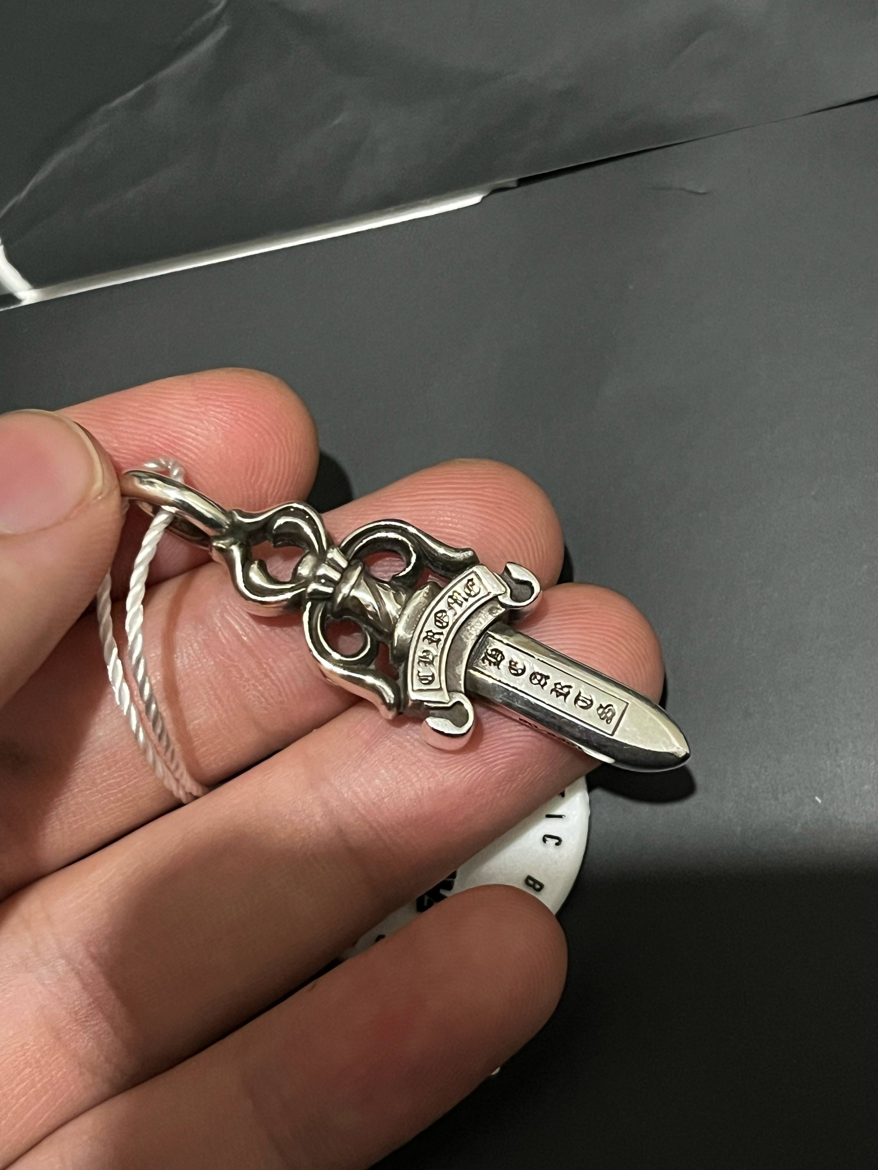 Chrome Hearts Double Dagger Pendant "Silver"