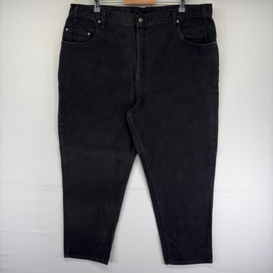 古着 00’s/00年代 リーバイス Levi's USA製 デニム パンツ 545 テーパード バギー 茶タブ ジーパン w42 L30 ブラック系 メンズ