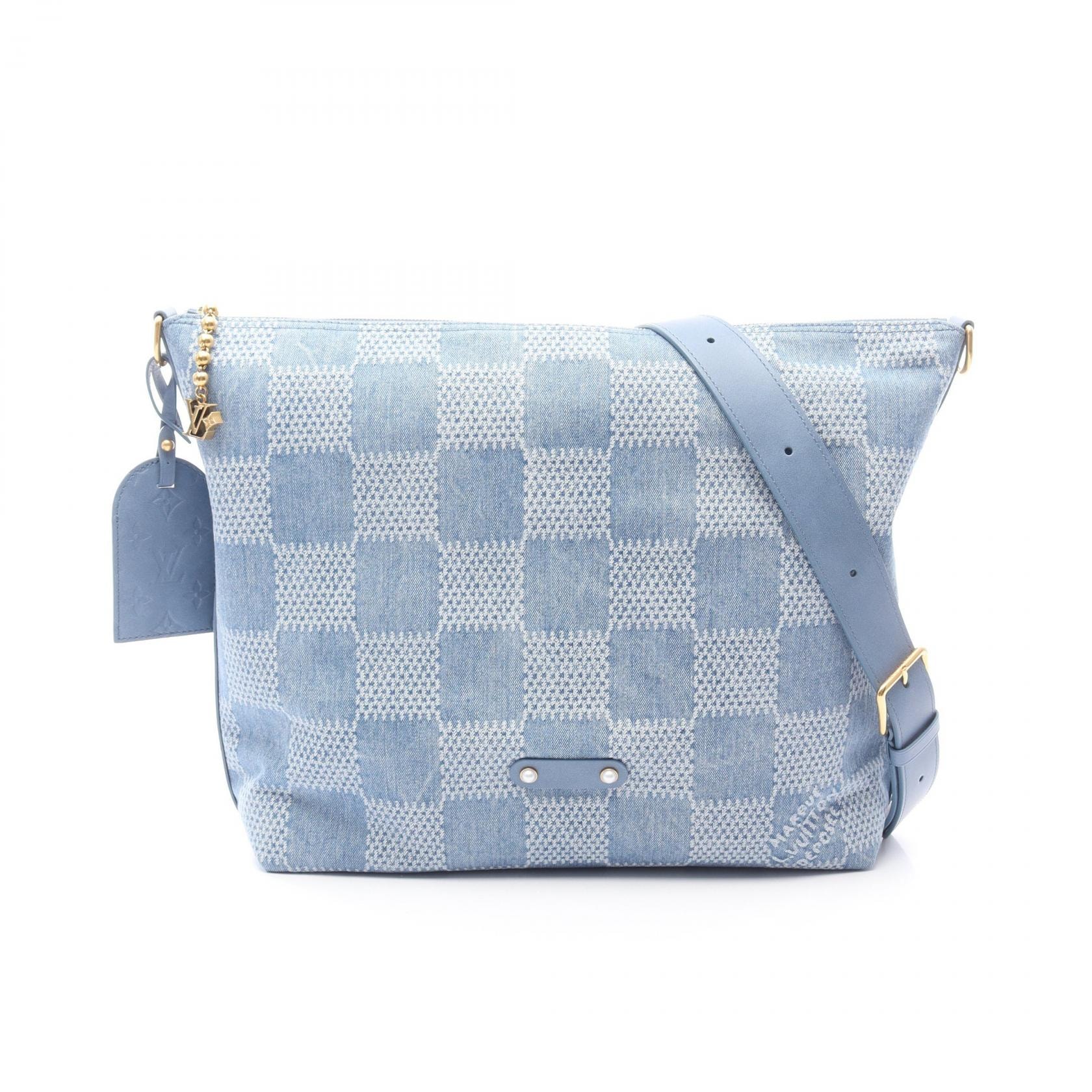 ルイ・ヴィトン LOUIS VUITTON バガボンド ホーボー ショルダーバッグ バッグ デニム レザー メンズ ブルー系 N00202 【中古】