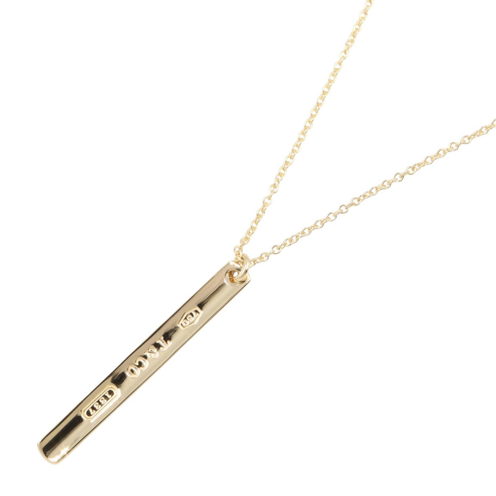 ティファニー TIFFANY&CO 1837 バー ネックレス ネックレス ジュエリー K18(イエローゴールド) レディース ゴールド系 【中古】