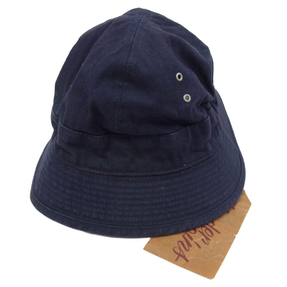 TENDERLOIN テンダーロイン 帽子 JUNGLE HAT HERRING BONE ジャングルハット ヘリンボーン 帽子 ネイビー系 M【中古】