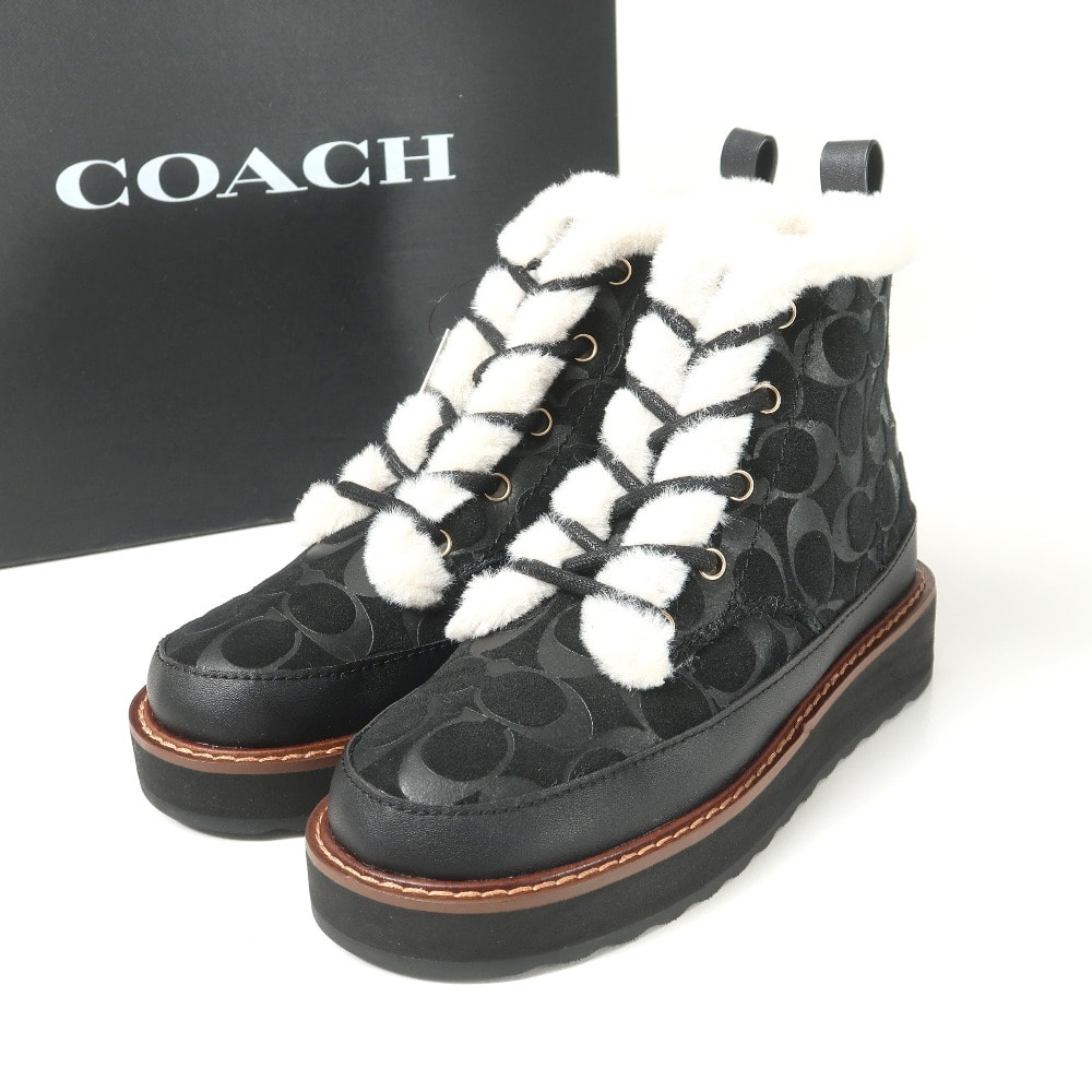 ■未使用品■COACH コーチ IMANI SUEDE BOOT イマーニ スエード ブーツ ブーツ サイズ5C ショートブーツ 20260112/RA7199