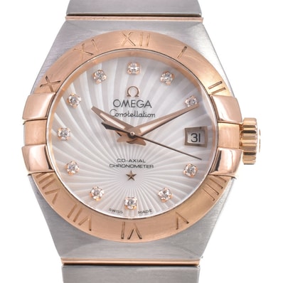 オメガ OMEGA 123.20.27.20.55.001 コンステレーション CO-AXIAL SS/K18RG 自動巻き レディース 美品 N#145537