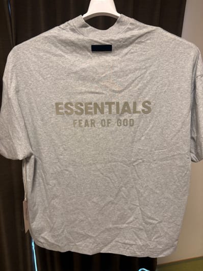 FEAR OF GOD ESSENTIALS V-neck T-shirt "Light Heather Grey"