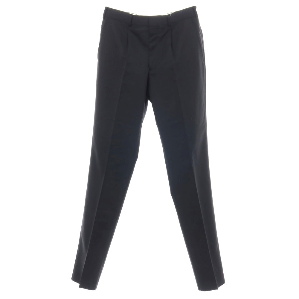 【中古】コムデギャルソン オムドゥ COMME des GARCONS HOMME DEUX 2025年春夏 ツイルウール ドレススラックスパンツ ブラック【サイズM】【メンズ】