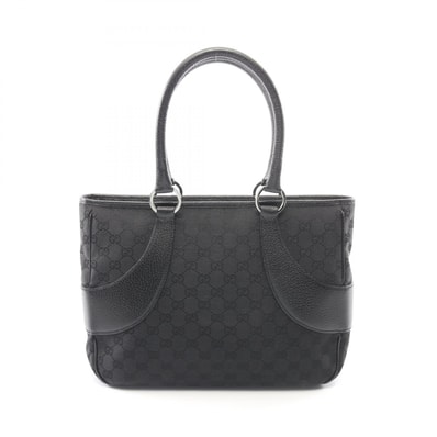 グッチ GUCCI GGキャンバス ハンドバッグ バッグ キャンバス レザー レディース ブラック系 113011 【中古】