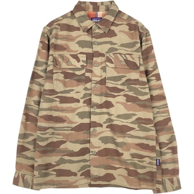 古着 パタゴニア Patagonia 53947FA19 迷彩柄 長袖 フランネルチェックシャツ メンズS相当/eaa675659