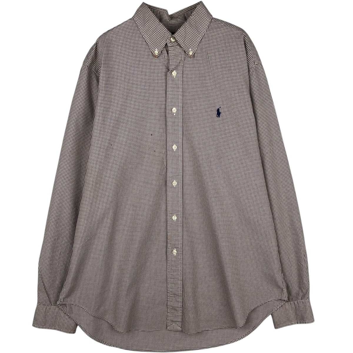 古着 ラルフローレン Ralph Lauren CLASSIC FIT ギンガムチェック 長袖 ボタンダウンチェックシャツ メンズL相当/eaa629115