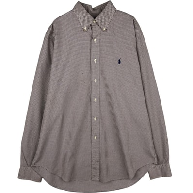 古着 ラルフローレン Ralph Lauren CLASSIC FIT ギンガムチェック 長袖 ボタンダウンチェックシャツ メンズL相当/eaa629115
