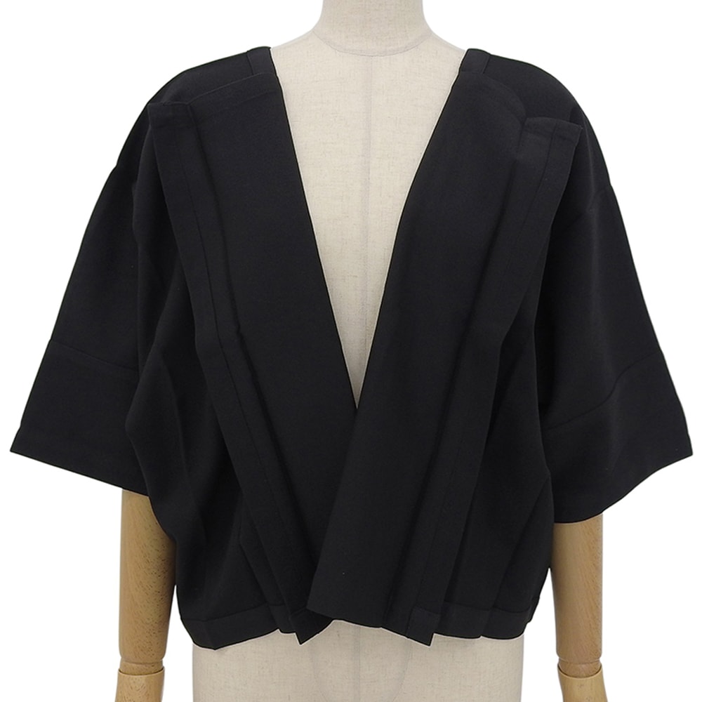 ミーイッセイミヤケ 半袖 ジャケット レディース ブラック MI03FO931 ―