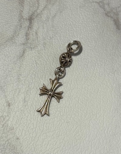 Chrome Hearts 1 Ball Tiny CH Cross Charm "Silver"