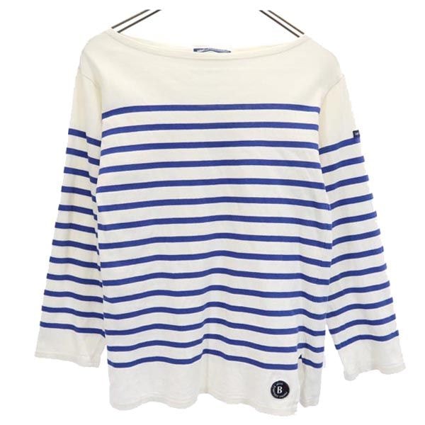 SAINT JAMES セントジェームス ボーダー 長袖 Tシャツ XXS ホワイト系 ロンT