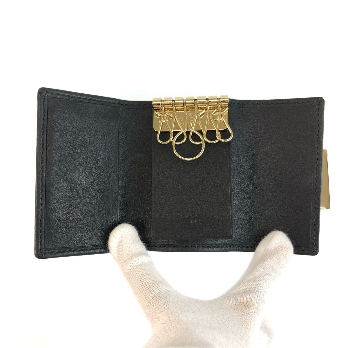B (目立った傷や汚れなし)】美品 GUCCI グッチ ブラック 黒 ゴールド