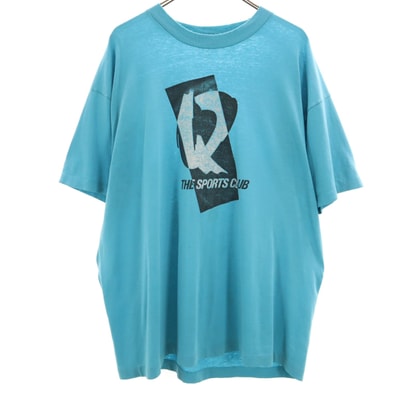 FRUIT OF THE LOOM BEST フルーツオブザルーム ベスト 90s USA製 オールド スポーツクラブ 半袖 Tシャツ XL 水色 シングルステッチ
