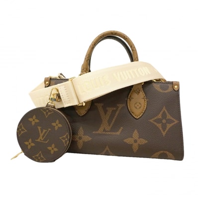 ★最終価格★SALE【6ce6263】ルイヴィトン ハンドバッグ モノグラム・ジャイアントリバース オンザゴーEW M46653 ブラウン 2wayバッグ【中古】レディース