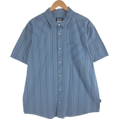 古着 パタゴニア Patagonia ORGANIC COTTON オーガニックコットン マルチストライプ 半袖 ウエスタンシャツ メンズXL相当/eaa562909