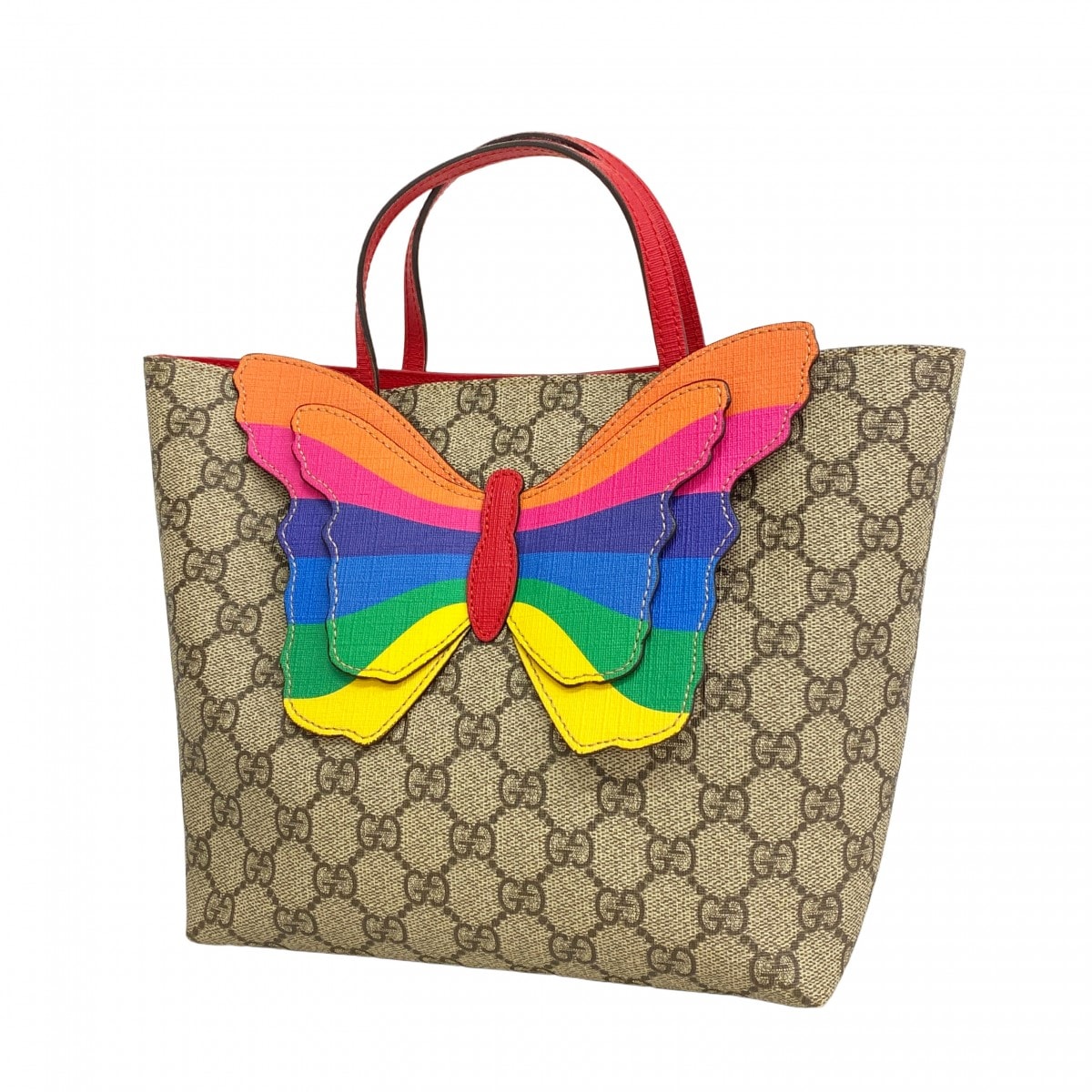 【6dd4864-k】グッチ ハンドバッグ GGスプリーム 550768 PVC ブラウン シルバー金具【中古】レディース