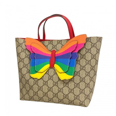 【6dd4864-k】グッチ ハンドバッグ GGスプリーム 550768 PVC ブラウン シルバー金具【中古】レディース