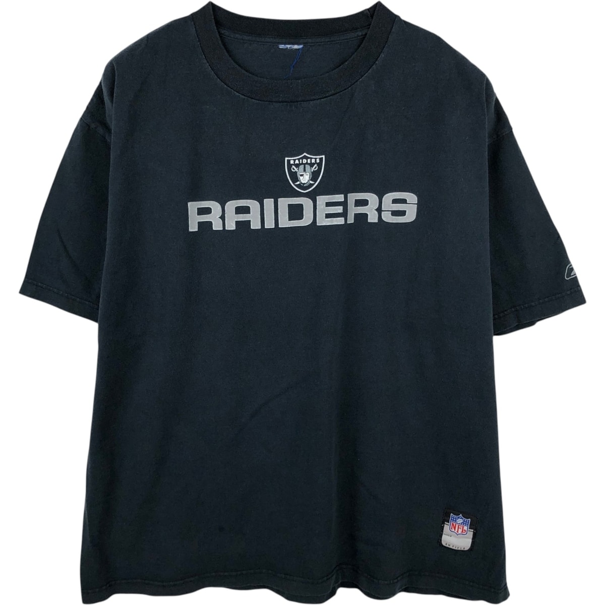古着 リーボック Reebok NFL LAS VEGAS RAIDERS ラスベガスレイダース ロゴプリントTシャツ メンズXL相当/eaa650859