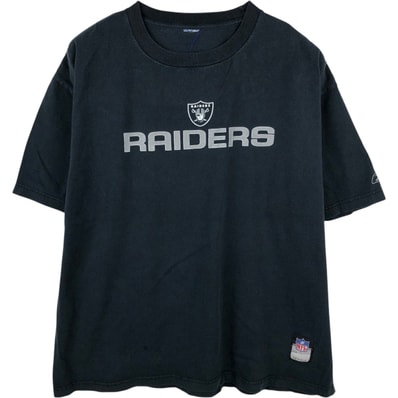 古着 リーボック Reebok NFL LAS VEGAS RAIDERS ラスベガスレイダース ロゴプリントTシャツ メンズXL相当/eaa650859