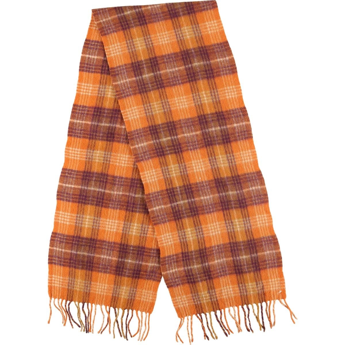 古着 バブアー Barbour 3ワラント チェック柄 ウールマフラー スコットランド製/gaa006435