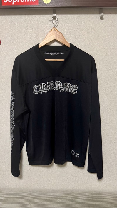Chrome Hearts Mesh Warm Up Jersey L/S Cut Saw "Black"