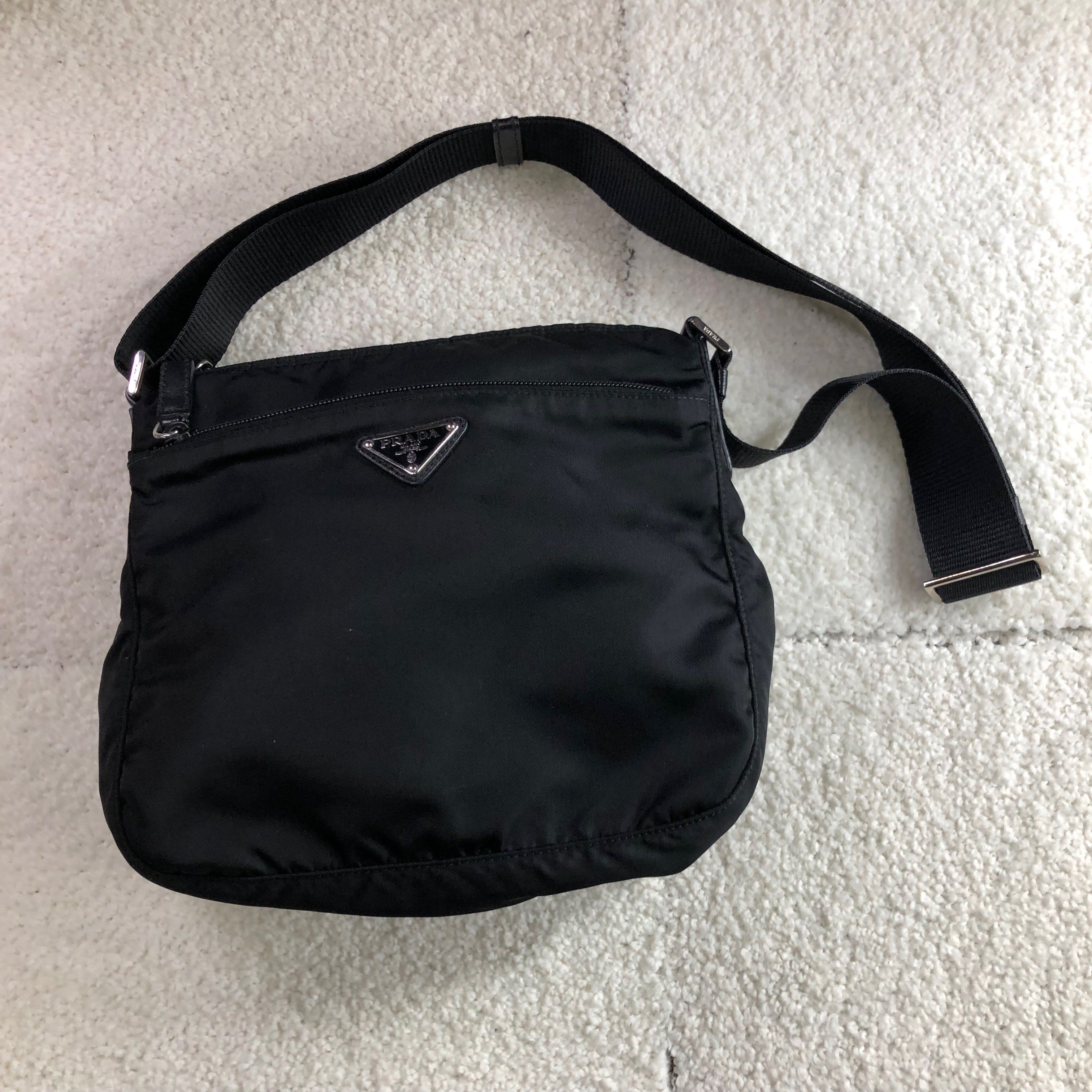 PRADA Nylon Shoulder Bag "Black"