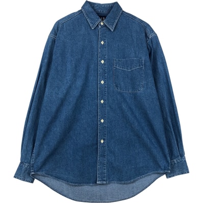 古着 90年代 ギャップ GAP オールドギャップ 長袖 デニムシャツ メンズM相当 ヴィンテージ/eaa646647