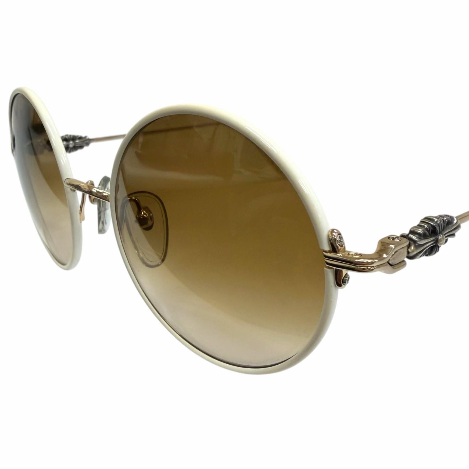 Chrome Hearts OVARYEASY Sunglasses "White/Gold"