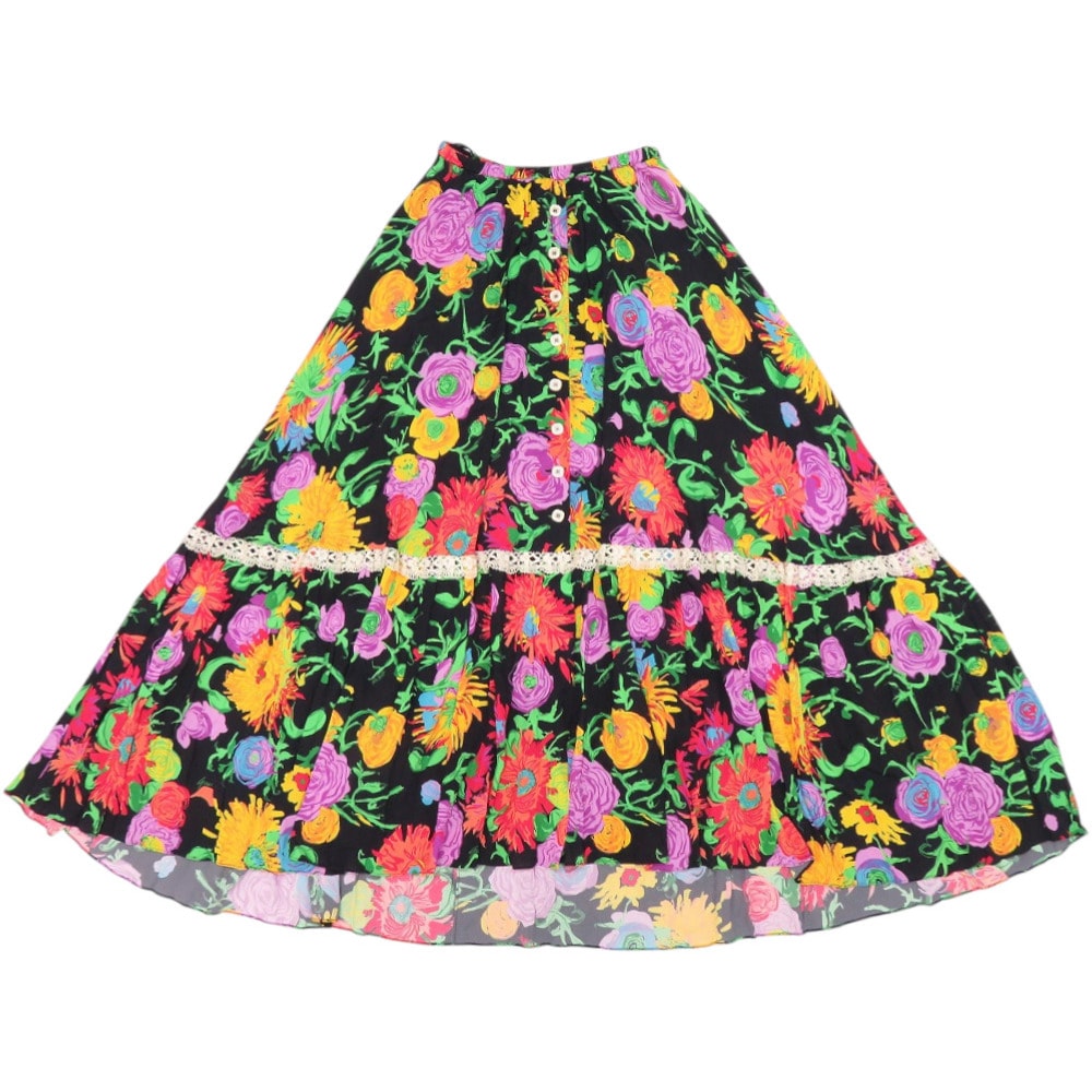 グッチ    ケン スコット プリント レーヨン コットン ブラッ