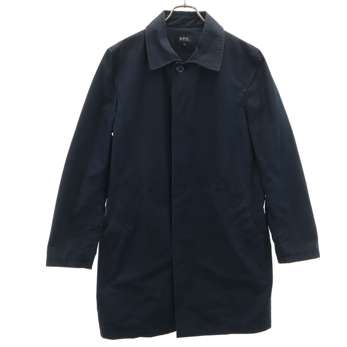 A.P.C. アーペーセー ステンカラーコート M ネイビー