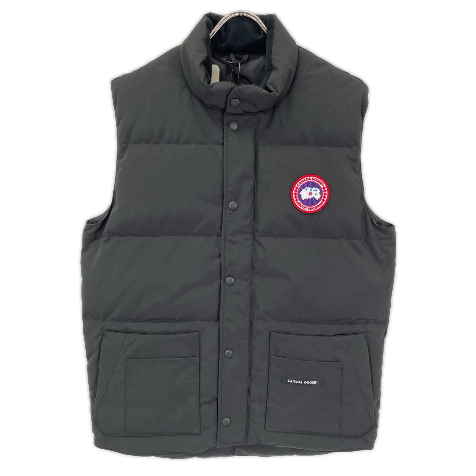 カナダグース 4154M FREESTYLE CREW VEST/フリースタイル クルー ベスト ブラック コットン混 ダウンベスト M