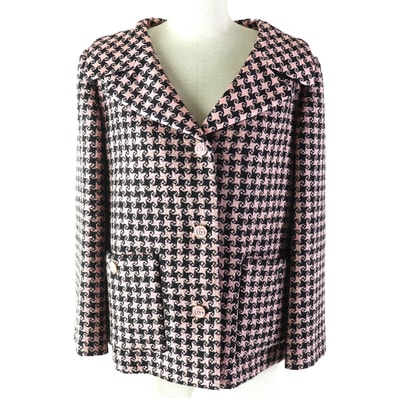 極美品 グッチ
ジャケット ピンク ブラック レディース 36 674323 ZAHXM