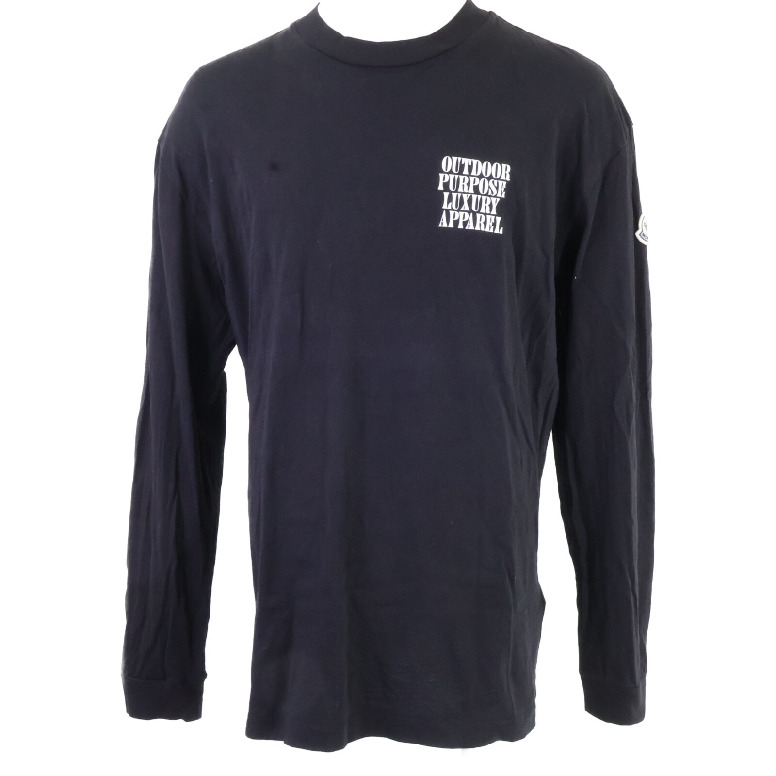 モンクレール H10918D00014 LS TSHIRT ロゴプリント 長袖Tシャツ M