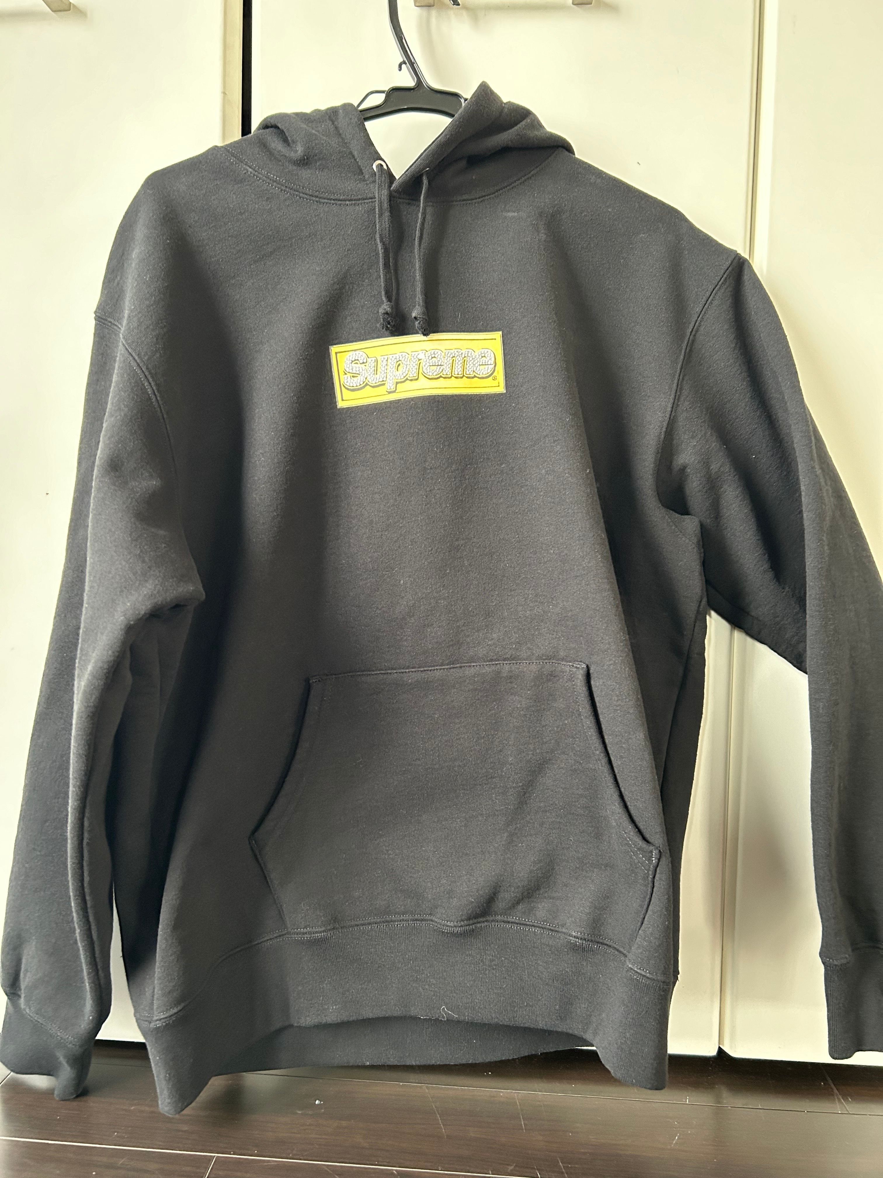 Supreme Bling Box Logo Hooded Sweatshirt "Black"