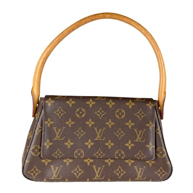 ルイ ヴィトン LOUIS VUITTON ショルダーバッグ モノグラム ミニ ルーピング モノグラムキャンバス ブラウン レディース M51147【中古】 z8894
