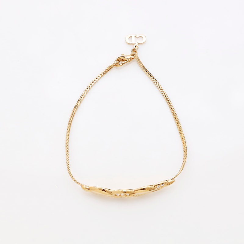 【クリスマス特別価格】 ディオール Dior ヴィンテージ ラインストーン ブレスレット【中古】