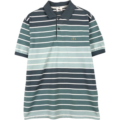 古着 ラコステ LACOSTE フランス企画 半袖 ボーダー ポロシャツ 5 メンズL相当/eaa623069