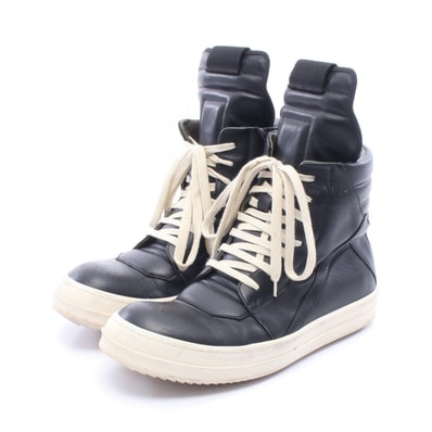 リックオウエンス Rick Owens GEOBASKET ジオバスケット スニーカー 靴 レザー メンズ ブラック系 【中古】