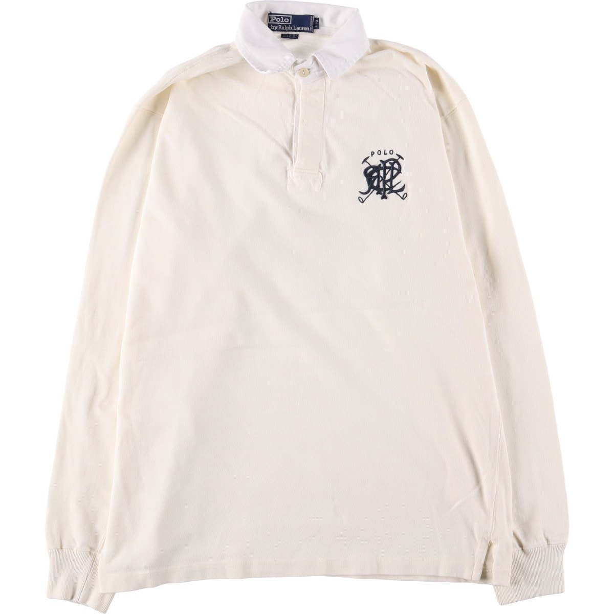 古着 ラルフローレン Ralph Lauren POLO by Ralph Lauren 長袖 ラガーシャツ メンズL相当/eaa600746